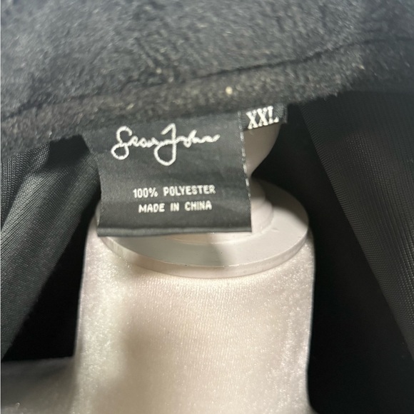 Sean John Vintage Black Fuzzy Zip-Up Sweater Size XXL - Picture 2 of 9